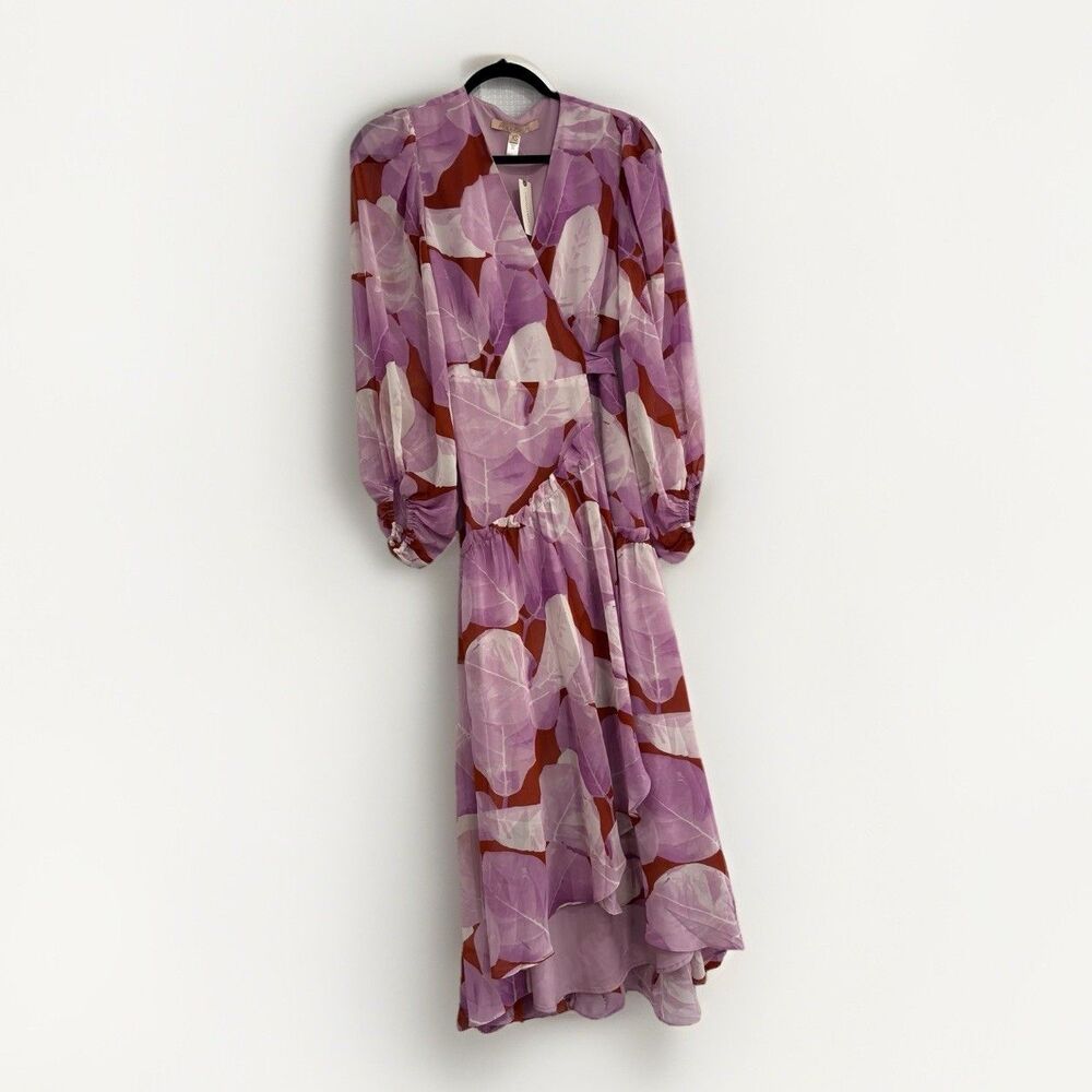 Hutch Dress Size XS Geo Wrap Maxi Dress NWT Pink Flowy Summer Anthropologie - Picture 4 of 10